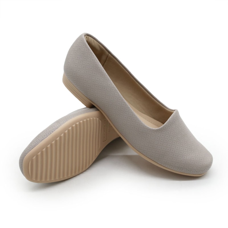 FEMININO SAPATILHA BICO REDONDO PICCADILLY 250132 CINZA.