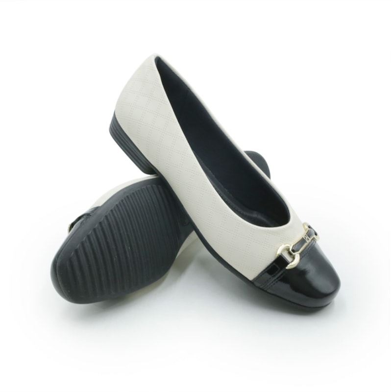 FEMININO SAPATILHA BICO REDONDO PICCADILLY  250259 1 NAPA OFF WHITE