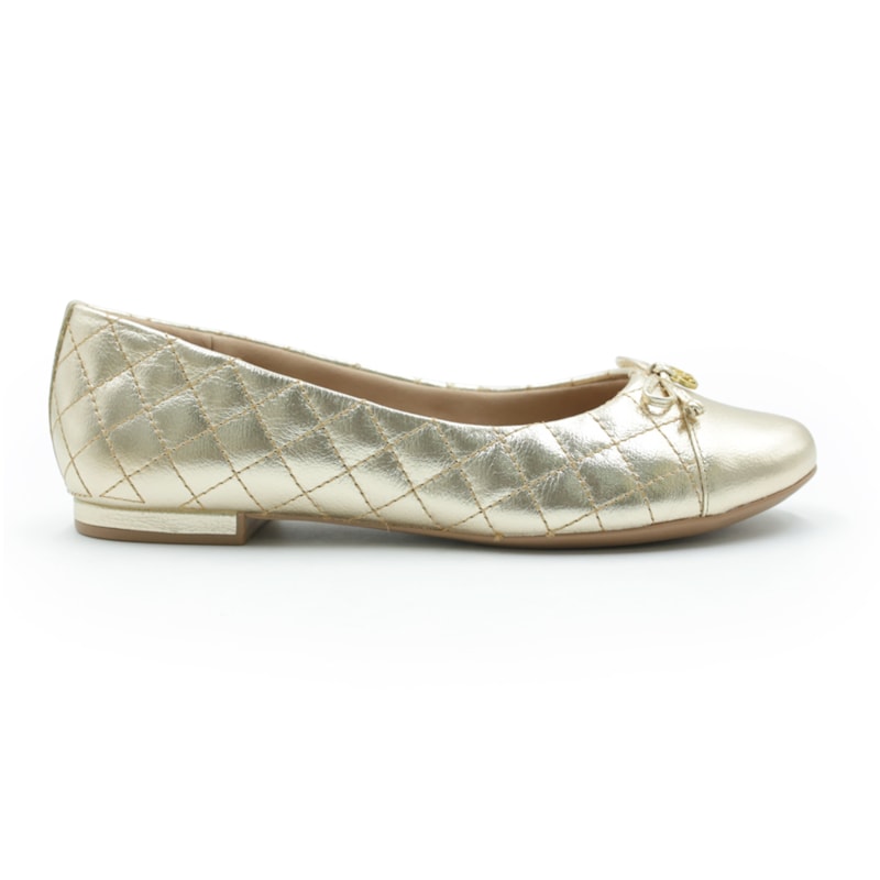 FEMININO SAPATILHA BICO REDONDO USAFLEX AE38022 OURO LIGHT