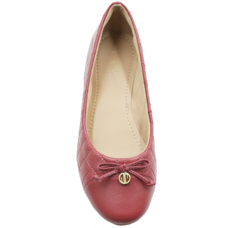 FEMININO SAPATILHA BICO REDONDO USAFLEX AE38022 VERMELHO