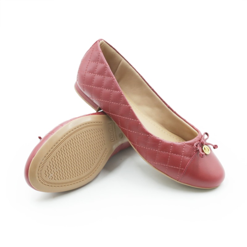 FEMININO SAPATILHA BICO REDONDO USAFLEX AE38022 VERMELHO