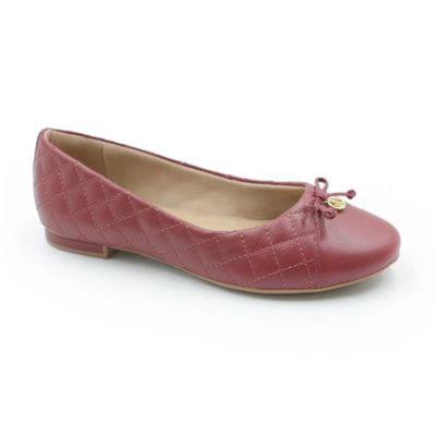 FEMININO SAPATILHA BICO REDONDO USAFLEX AE38022 VERMELHO