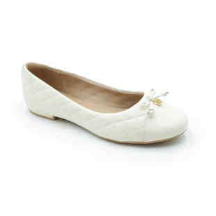FEMININO SAPATILHA BICO REDONDO USAFLEX  AE38022002 MARFIM