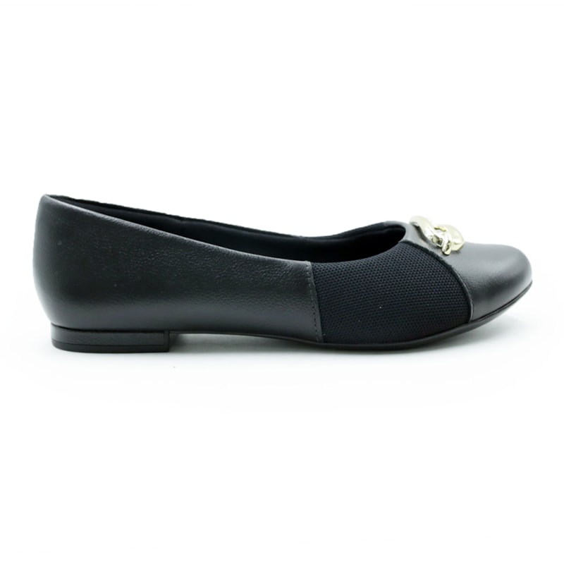 FEMININO SAPATILHA BICO REDONDO USAFLEX AE38023 PRETA