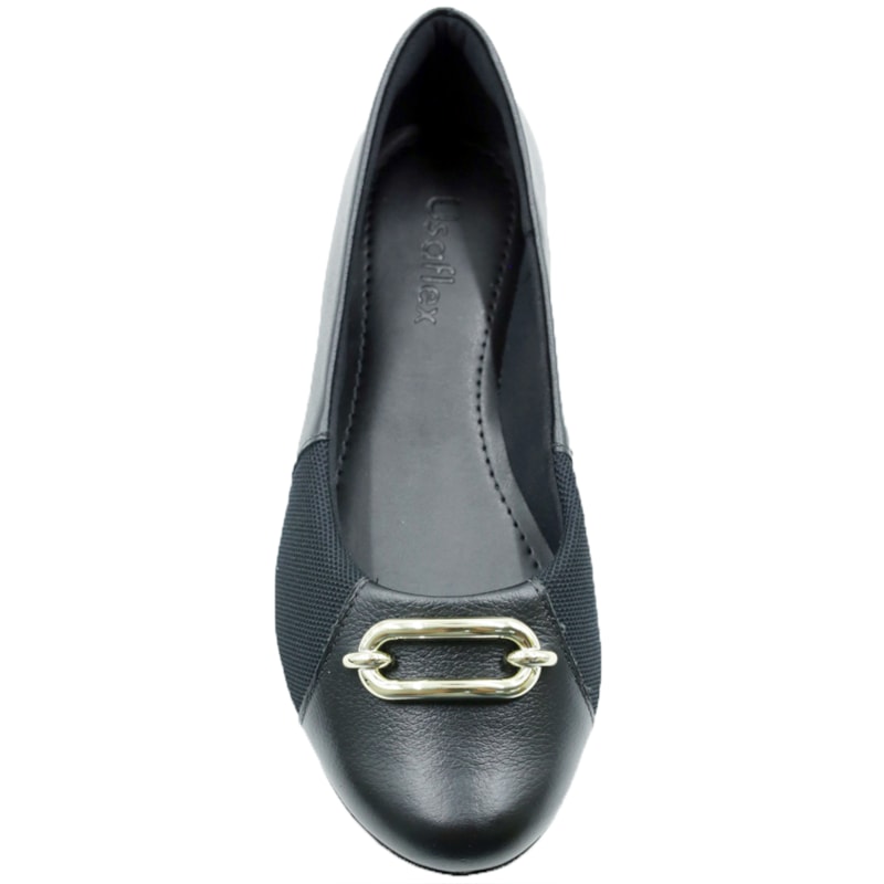 FEMININO SAPATILHA BICO REDONDO USAFLEX AE38023 PRETA