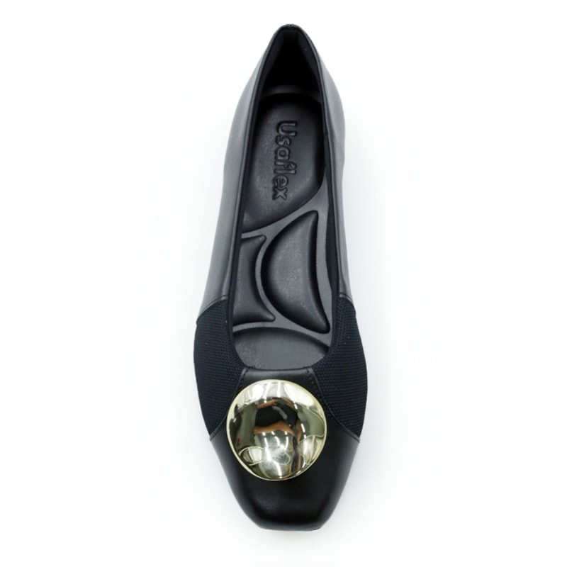 FEMININO SAPATILHA BICO REDONDO USAFLEX  UC05004001 PRETO