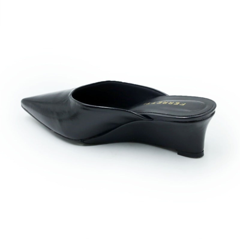 FEMININO SAPATO MULE FERRETTI Z685030102 NAPA GRANITE PRETO