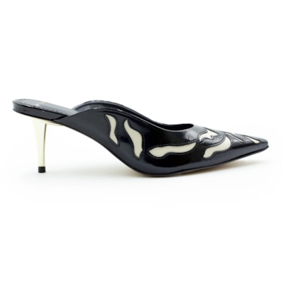 FEMININO SAPATO MULE KILLANA 7370013 VERNIZ SHOW PRETO