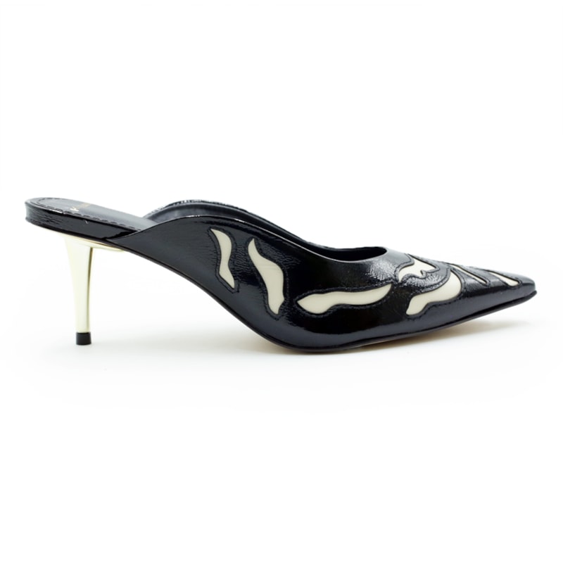 FEMININO SAPATO MULE KILLANA 7370013 VERNIZ SHOW PRETO