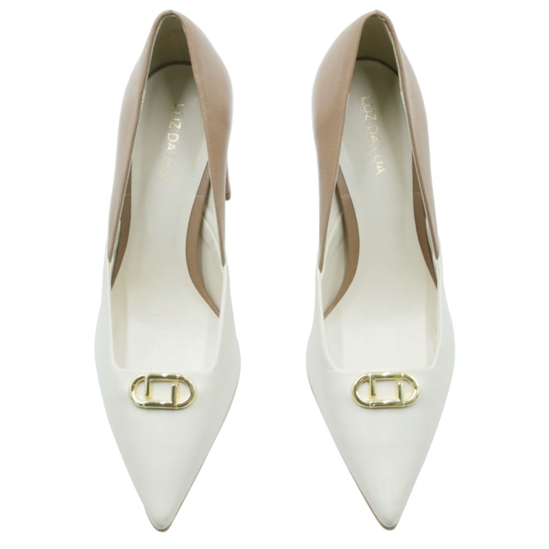 FEMININO SCARPIN ALTO LUZ DA LUA  80230035 PANNA/MOUSSE-PANNA