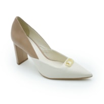 FEMININO SCARPIN ALTO LUZ DA LUA  80230035 PANNA/MOUSSE-PANNA