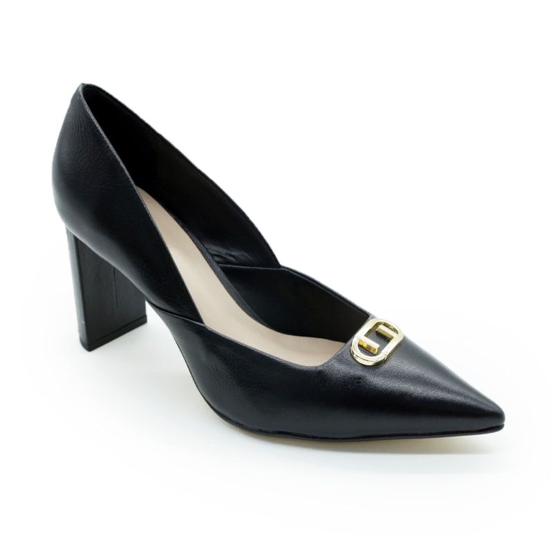 FEMININO SCARPIN ALTO LUZ DA LUA  80230035 PANNA PRETO