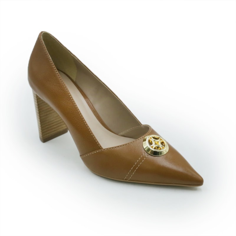 FEMININO SCARPIN ALTO LUZ DA LUA 80230061 2 CARAMELO