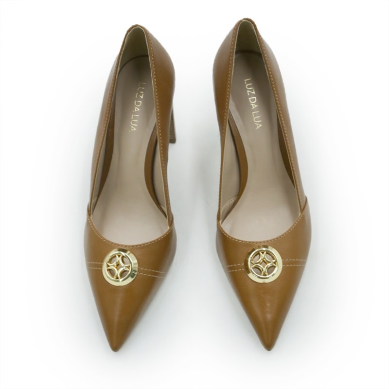 FEMININO SCARPIN ALTO LUZ DA LUA 80230061 2 CARAMELO