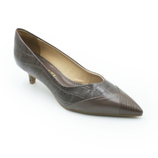 FEMININO SCARPIN BAIXO FERRETTI 34901 LEZARD CAF?