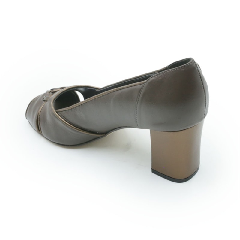 FEMININO SCARPIN MEDIO LORRACI KAL 8615 MESTICO CHOCOLATE