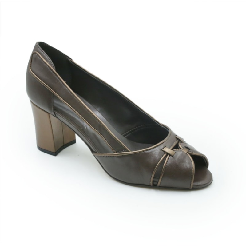 FEMININO SCARPIN MEDIO LORRACI KAL 8615 MESTICO CHOCOLATE