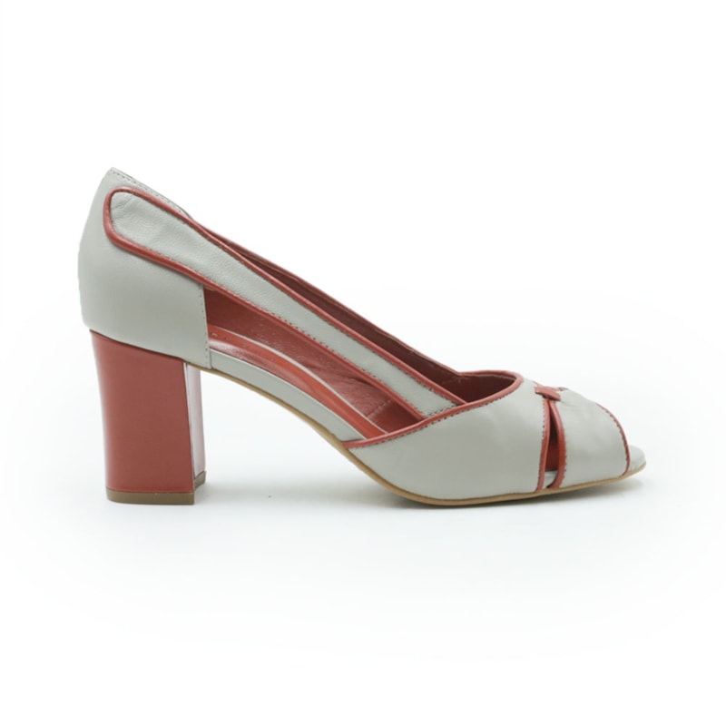 FEMININO SCARPIN MEDIO LORRACI KAL 8615 PELICA ALUMINIO