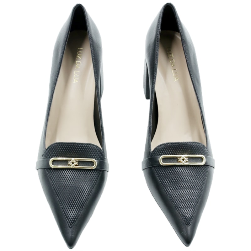 FEMININO SCARPIN MEDIO LUZ DA LUA 60330019 PRETO SAARA VIPERA