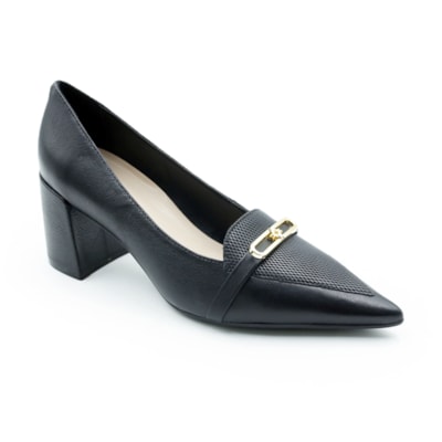 FEMININO SCARPIN MEDIO LUZ DA LUA 60330019 PRETO SAARA VIPERA