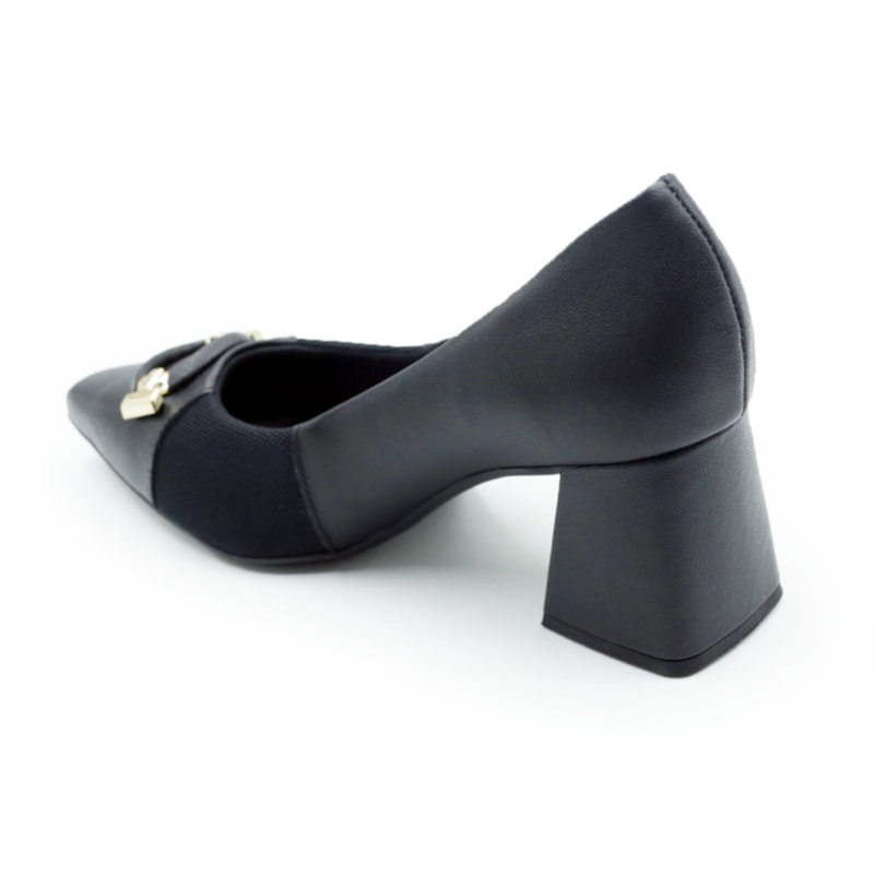 FEMININO SCARPIN MEDIO USAFLEX AL22006 PRETO LISO
