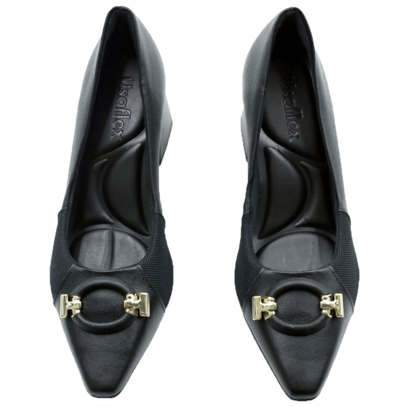FEMININO SCARPIN MEDIO USAFLEX AL22006 PRETO LISO