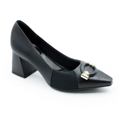 FEMININO SCARPIN MEDIO USAFLEX AL22006 PRETO LISO