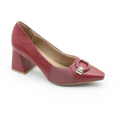 FEMININO SCARPIN MEDIO USAFLEX AL22006 VERMELHO ROUGE