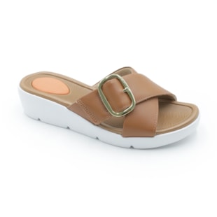 FEMININO TAMANCO ANABELA USAFLEX  AL43009005 DOCE DE LEITE