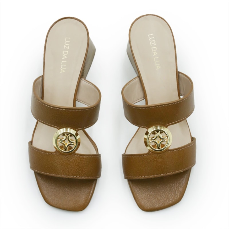 FEMININO TAMANCO BAIXO LUZ DA LUA 60160023 3 CARAMELO