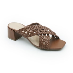 FEMININO TAMANCO MEDIO FERRETTI 54058 TRESSE CONHAQUE