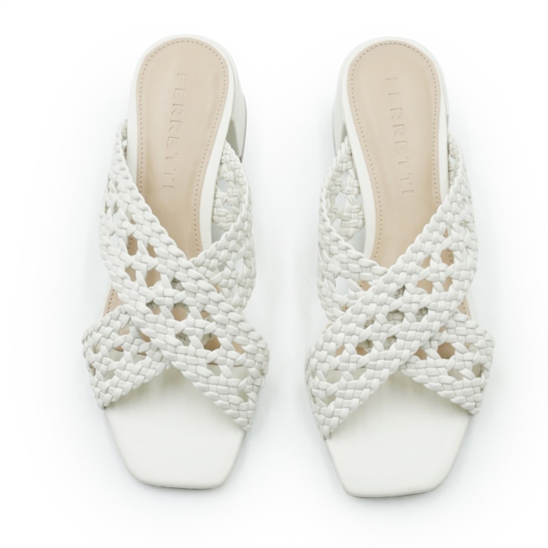 FEMININO TAMANCO MEDIO FERRETTI 54058 TRESSE OFF WHITE