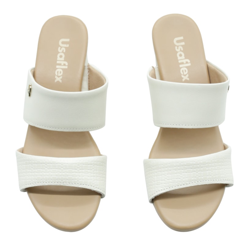 FEMININO TAMANCO MEDIO USAFLEX AE3201044 MARFIM