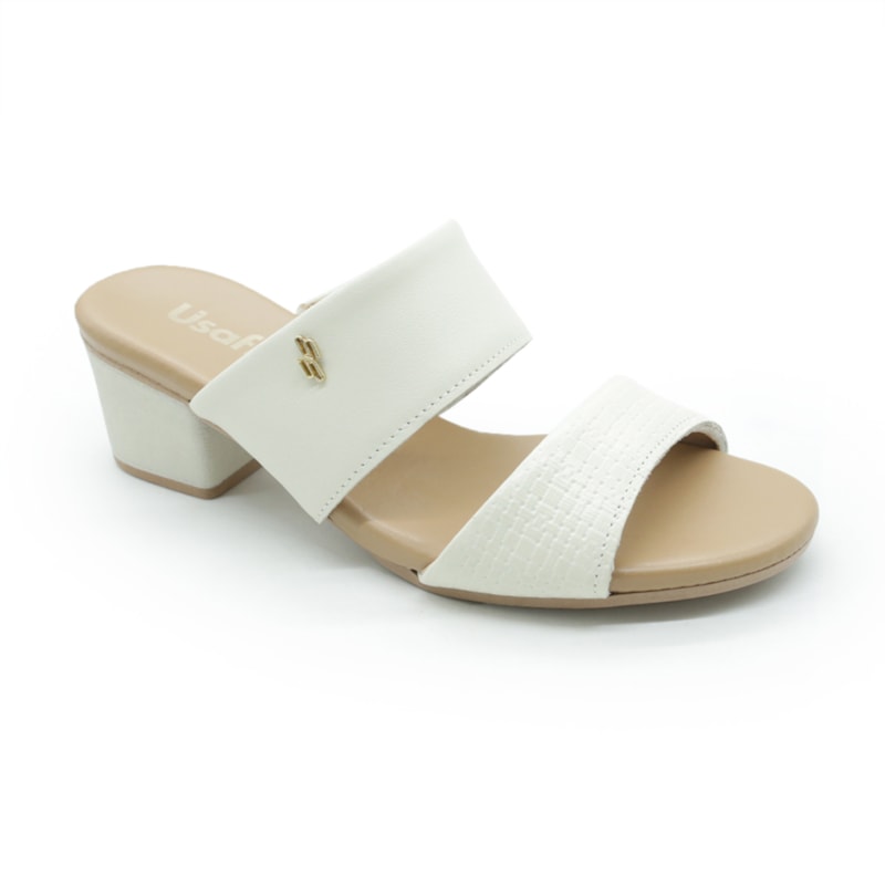FEMININO TAMANCO MEDIO USAFLEX AE3201044 MARFIM