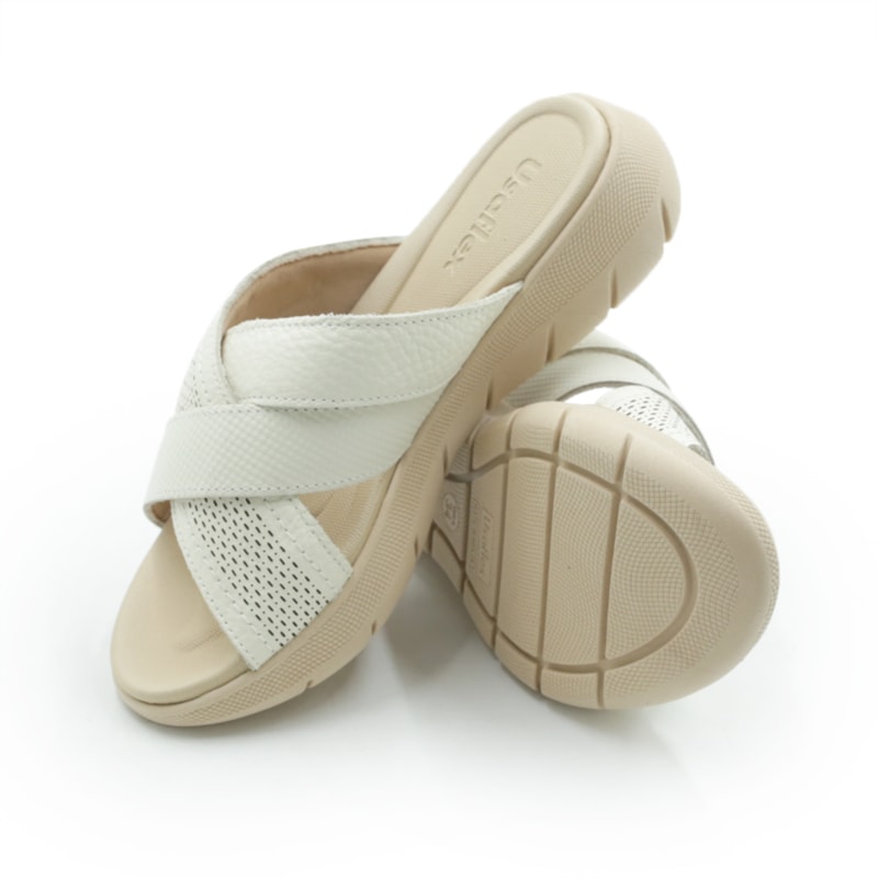 FEMININO TAMANCO MEDIO USAFLEX AL14008007 MARFIM