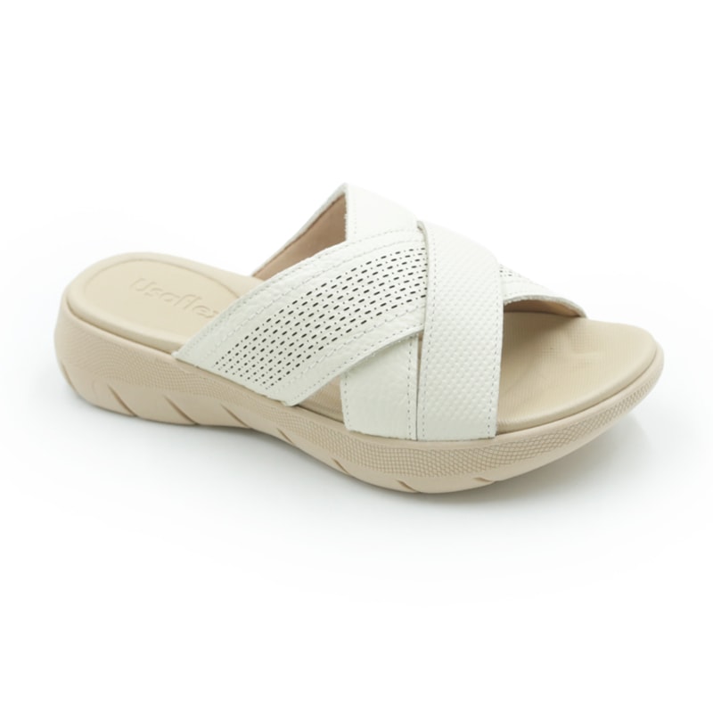 FEMININO TAMANCO MEDIO USAFLEX AL14008007 MARFIM