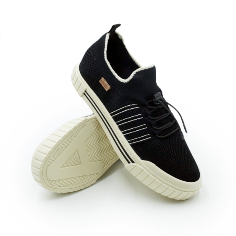 FEMININO TENIS CASUAL ANA CAPRI C3040500840003 PRETO OFF WHITE