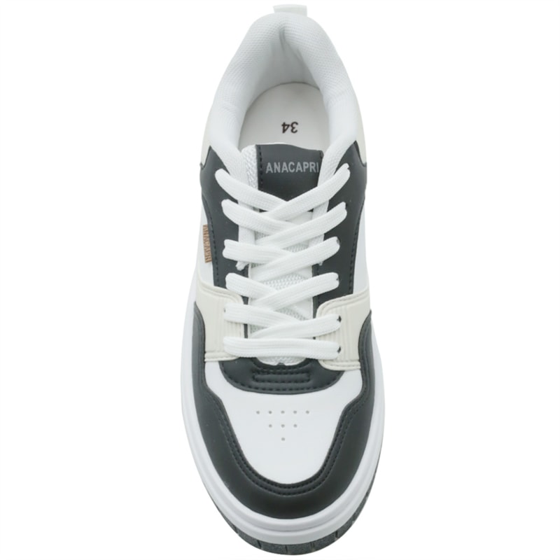 FEMININO TENIS CASUAL ANA CAPRI  C3053300010003 BRANCO PRETO