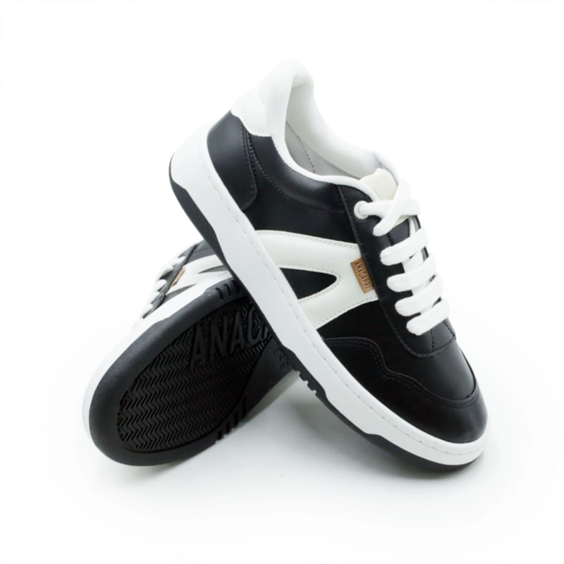 FEMININO TENIS CASUAL ANA CAPRI  C3065000020030 PRETO BRANCO