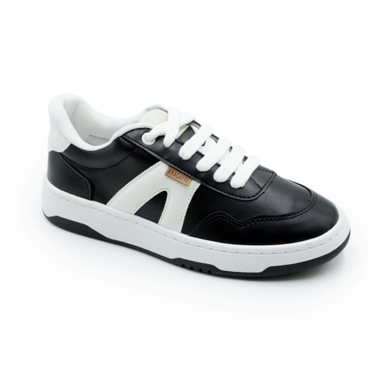 FEMININO TENIS CASUAL ANA CAPRI  C3065000020030 PRETO BRANCO