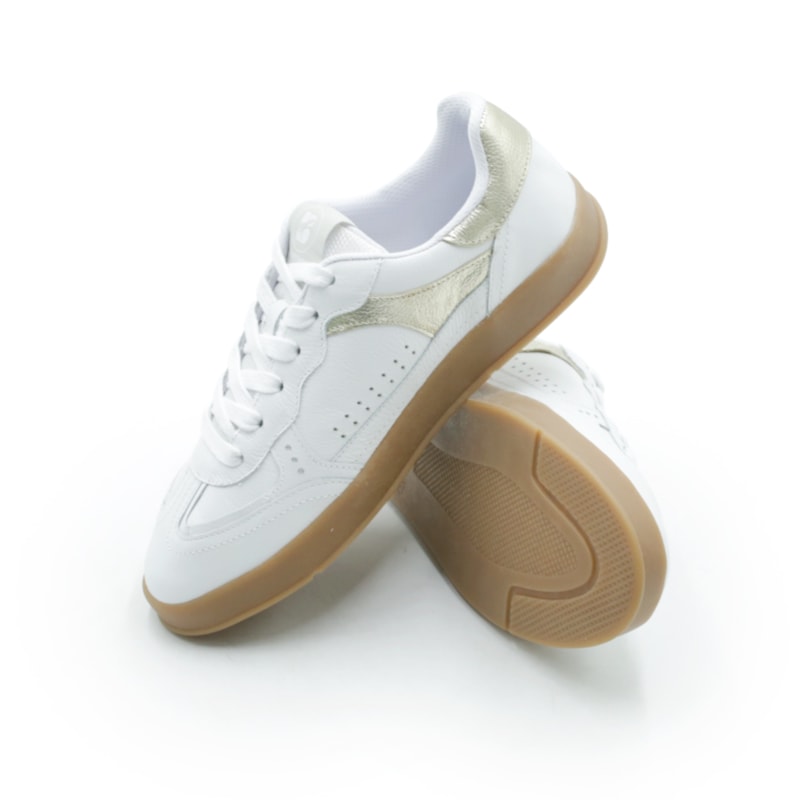 FEMININO TENIS CASUAL BOTTERO  364910 008 BRANCO DOURADO