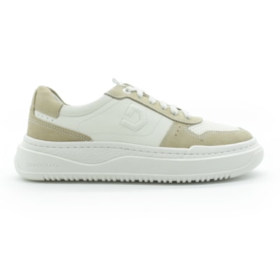 FEMININO TENIS CASUAL DEMOCRATA 616101 002 BEGE OFF WHITE
