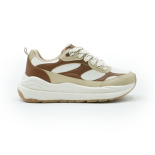 FEMININO TENIS CASUAL FERRETTI  15672 OFF WHITE AMENDOA