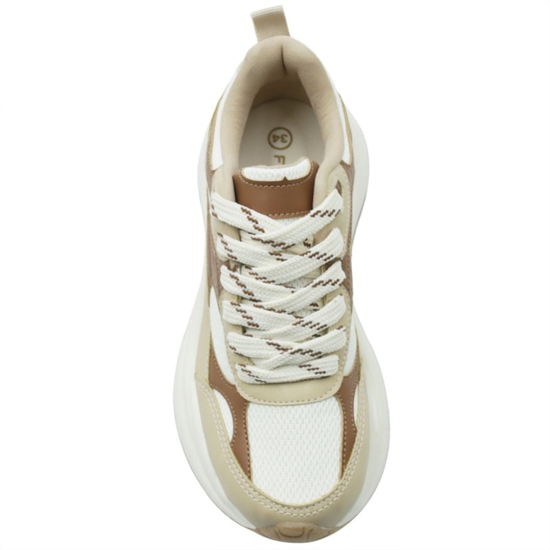 FEMININO TENIS CASUAL FERRETTI  15672 OFF WHITE AMENDOA