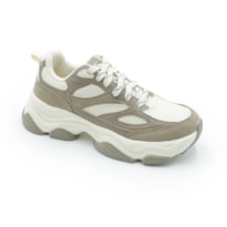 FEMININO TENIS CASUAL FERRETTI 19011 21760OFF TAUPE OFF