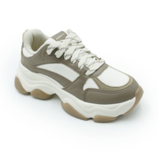 FEMININO TENIS CASUAL FERRETTI  19026 OFF WHITE TAUPE