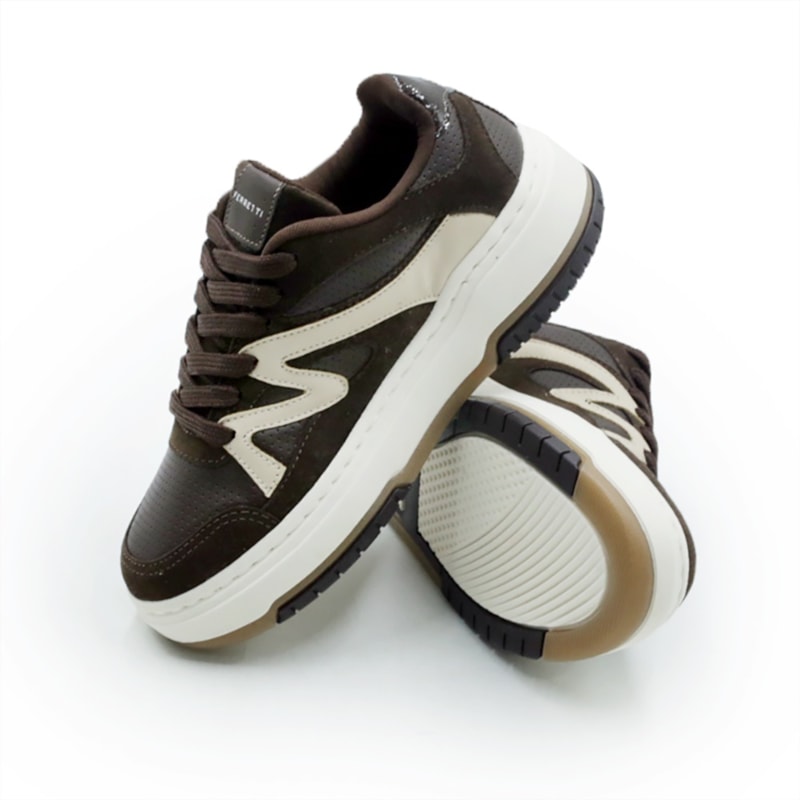 FEMININO TENIS CASUAL FERRETTI 23017 22816 MACCHIATO