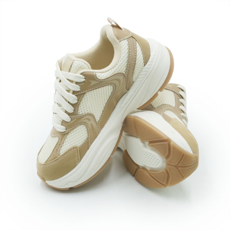 FEMININO TENIS CASUAL FERRETTI  26013 BEGE ANGELIN