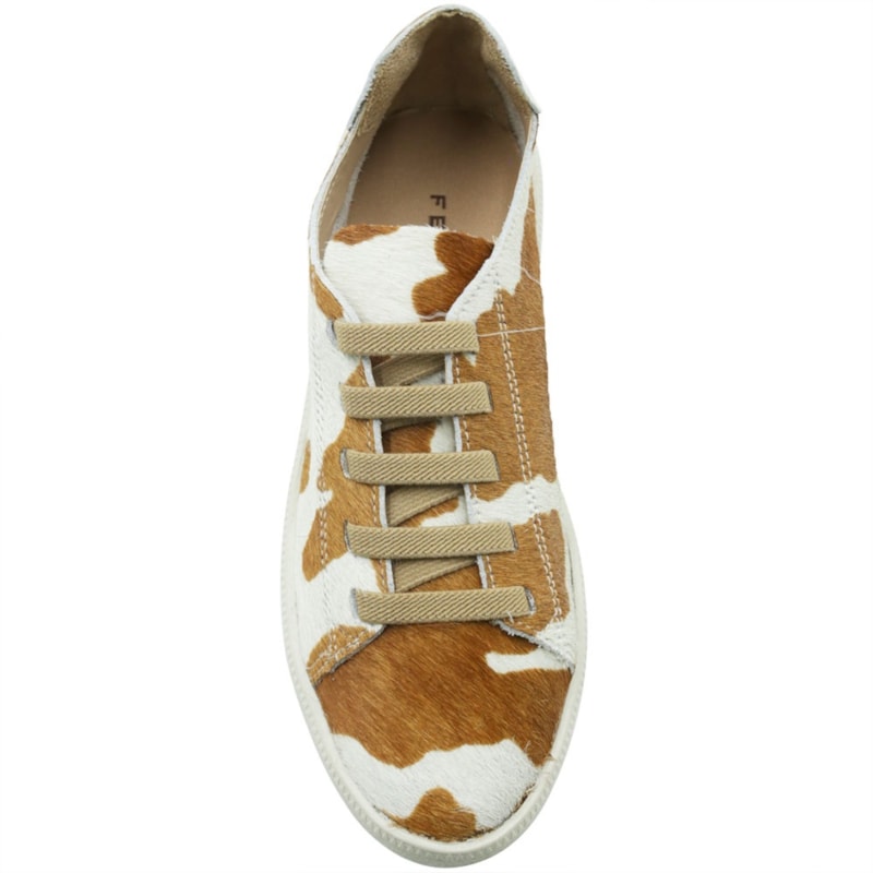 FEMININO TENIS CASUAL FERRETTI  PL 110 CARAMELO BRANCO