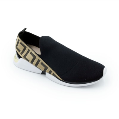 FEMININO TENIS CASUAL LUZ DA LUA 58650400 KNIT PRETO